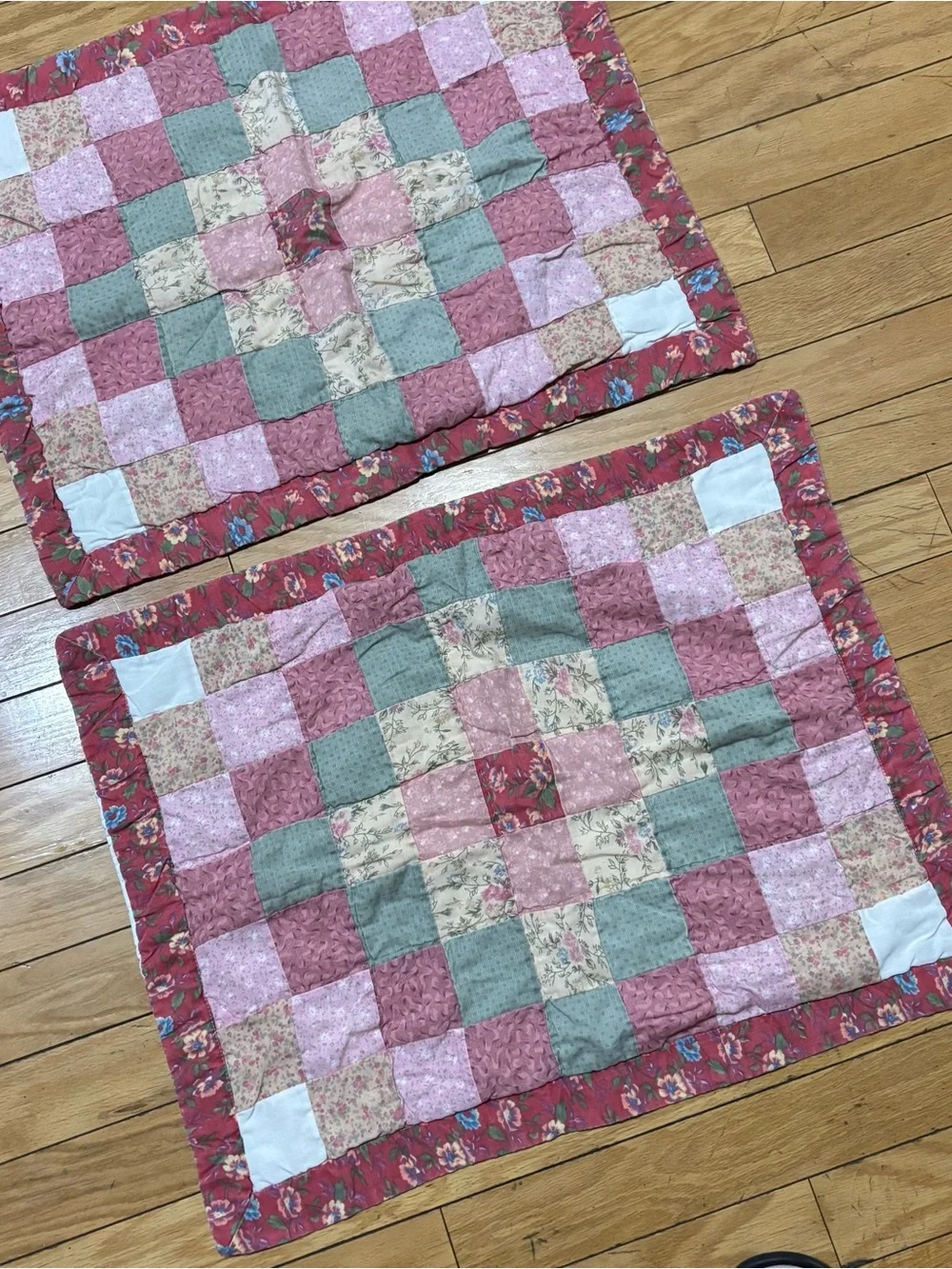 Rose & Sage Patchwork Quilt Sham Set
